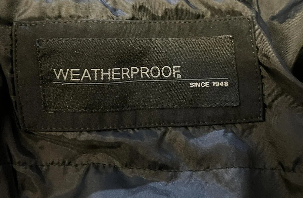 Weatherproof Jacket Mens Medium Black Hooded Insulated Parka Winter Coat